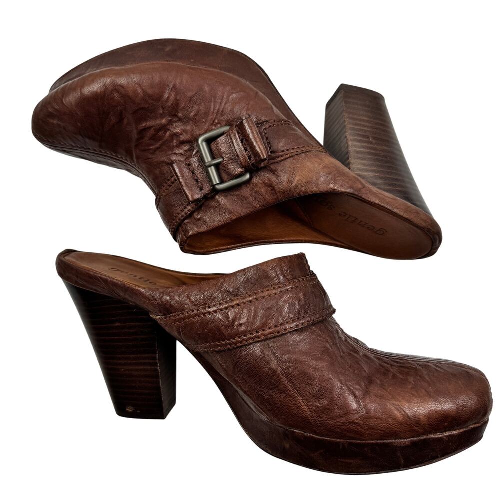 Kenneth Cole Gentle Souls Ophelia Buckle Split Toe Mule Clogs Shoes Women's 10